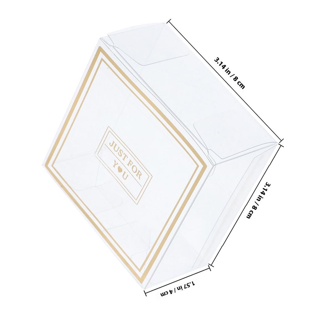 12Pcs Clear Favor Boxes Candy Boxes Packaging Party Wedding Transparent Plastic Treat Box Bridal Shower Crisp Packaging Box