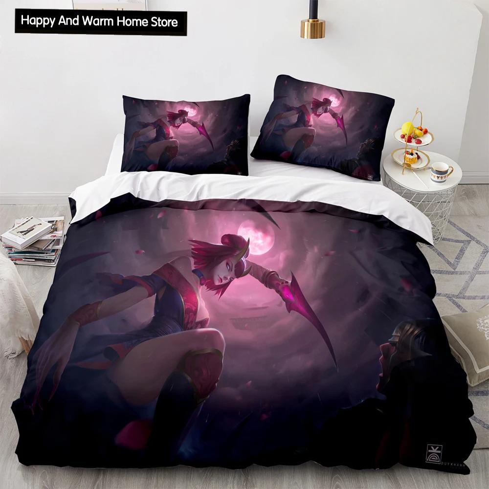 3D Print League Of Heroes Bedding Collection Single Twin Full Queen King Size Game Anime Bed Collection Aldult Boys Bedroom Duvet Cover Collections