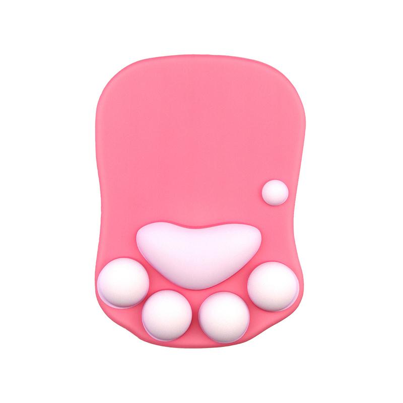 Wrist Rest Support for 3D Mouse Pad Cat's Paw Circle Coaster Gaming Mouse Pad Ergonomic Gel Memory Foam for Computer, Laptop