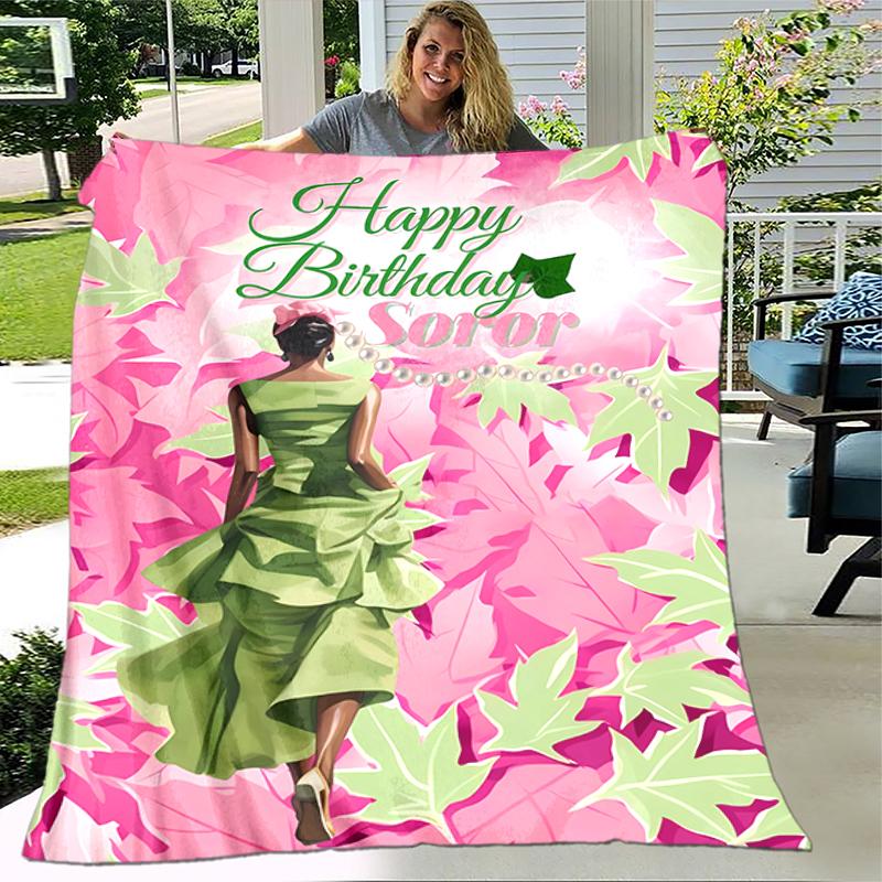 1pc Blanket AKA Logo5 Print Design, Lightweight Blanket for Sofa, Bed- Soft &Warm, Gift for All Seasons like Christmas, Halloween