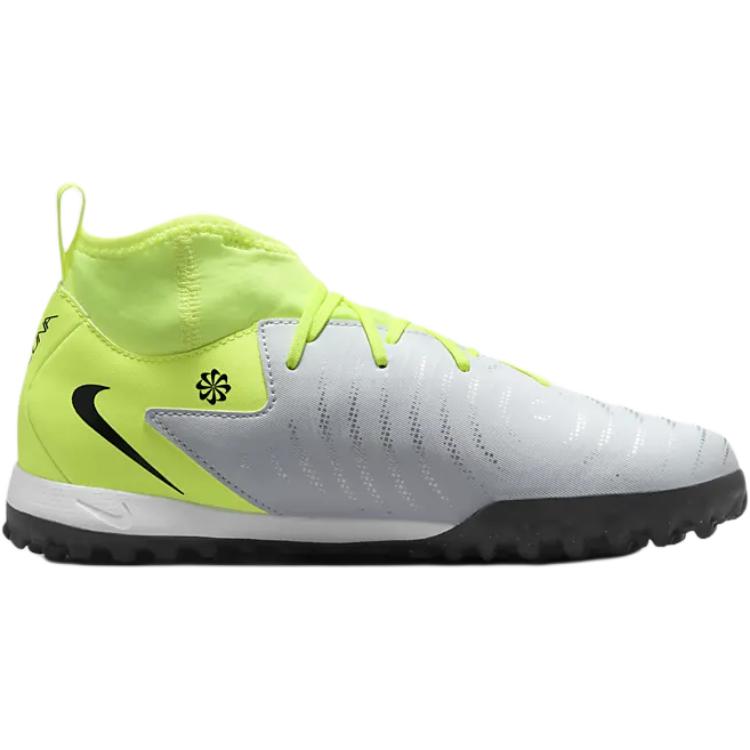 Nike Jr. Phantom Luna 2 Academy Comfortable Shock Absorbing Durable Mid-Top Kids Soccer Shoes Kids Soccer Shoes White Green FJ2610-003
