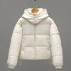 Loose Jacket for Women Autumn Winter Thick Plaid Coat Removable Hood Retro Stitching Student Outerwear