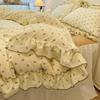 Romantic Lace Floral Cotton Bedding Set - Exquisite French-Korean Style