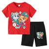 PAW Patrol Summer Cartoon Printed Boys Girls Tshirt Sets Children's Casual Shorts 2 Piece Sets Kids Tracksuits Sport Suits