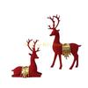 KX4B 2Pcs Resins Standing Sitting Reindeer Figurine Festival Decors for Home Office