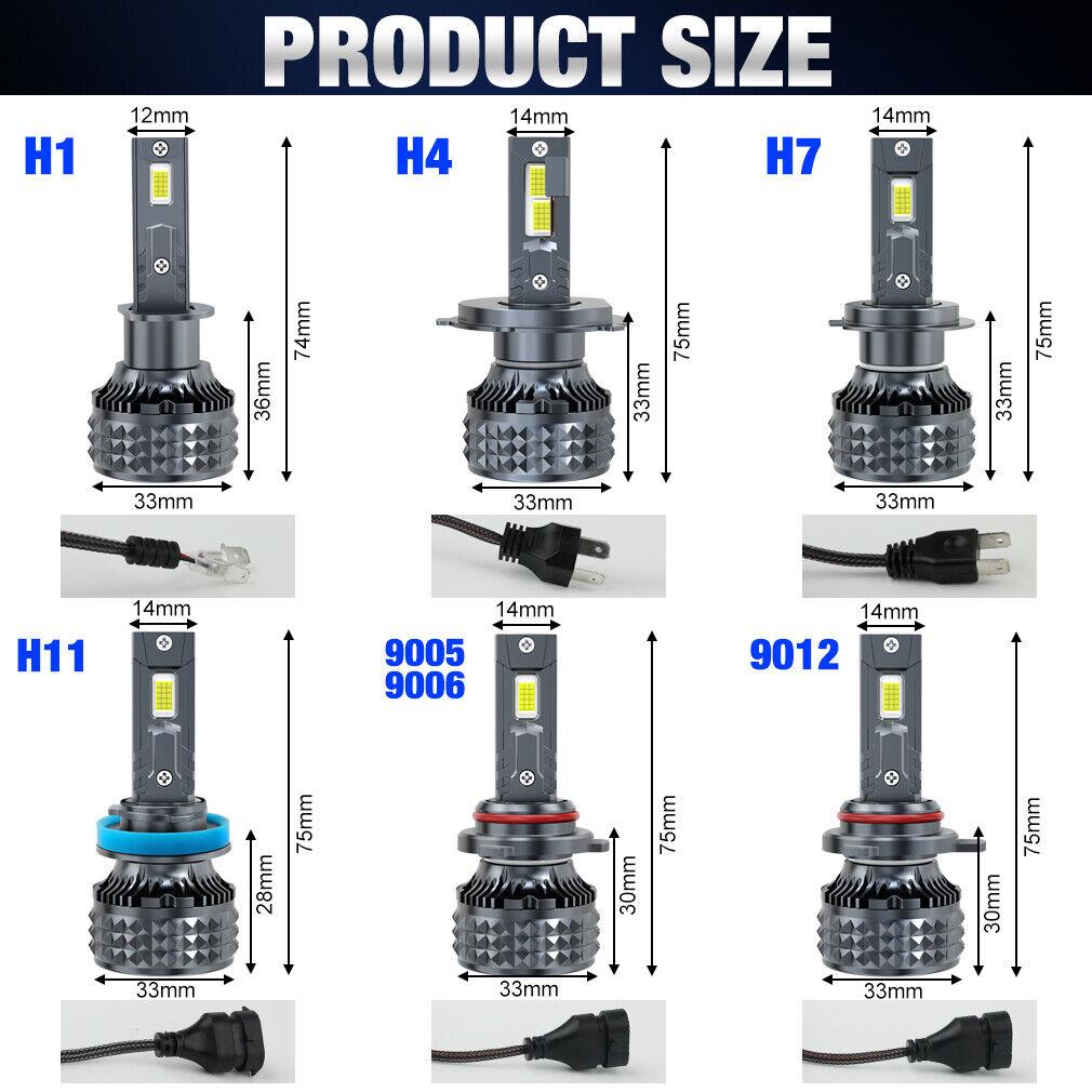 2 buc H7 LED 50000LM 120W H1 H4 H11 H8 9005 HB3 9006 HB4 9012 HIR2 Faruri LED Canbus de înaltă putere 6000K CSP Becuri cu diodă Lampă de ceață automată 12V