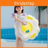 Children's Swim Ring Cartoon Pvc Inflatable Swim Float Sponge Bottom Flower Summer Fun Kids Pool Ring