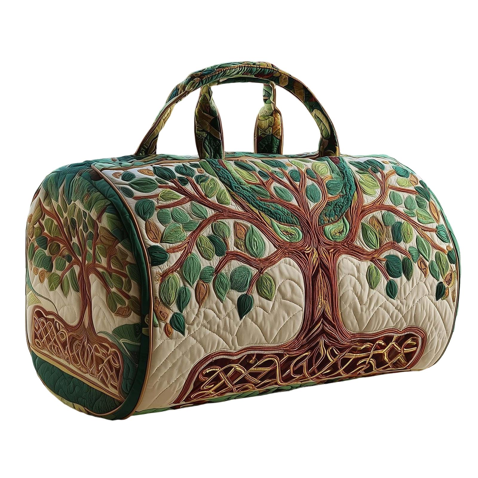 

3D Floral Series Quilted Puff Padding Travel Bag Fashion Printed Women s Yoga Bag Handbag One Size