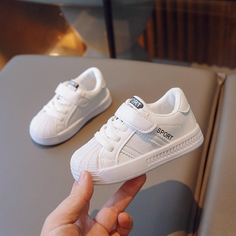 Unisex Kids' Casual Sneakers, Versatile Spring/Autumn Baby Walking Shoes, Children's Kindergarten White Shoes & Infant Footwear.