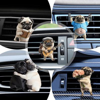 Cute Puppy Car Air Outlet Perfume Clip Car Mounted Tablets Aromatherapy Conditioning Solid Hanging Aromatherapy Car Air V5T3