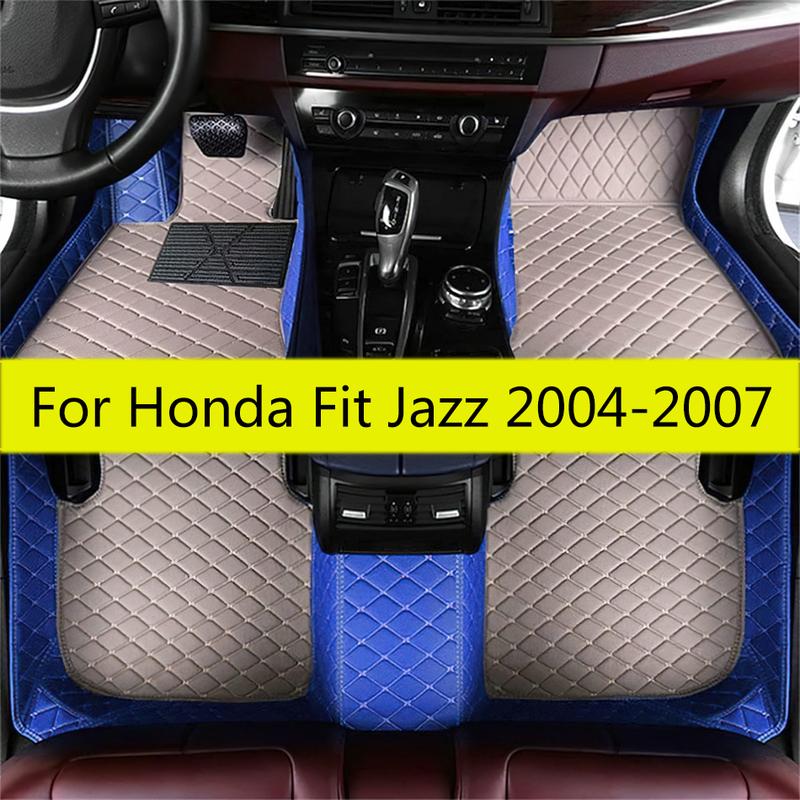 Carpets Car Floor Mats For Honda Fit Jazz 2007 2006 2005 2004 Auto Interior Protect Waterproof Leather Rugs Replacement Vehicles