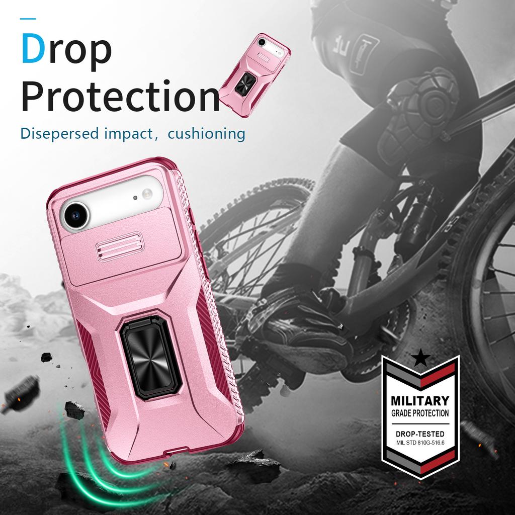For iPhone Air Case Camshield Kickstand TPU + PC Anti-Slip Phone Cover