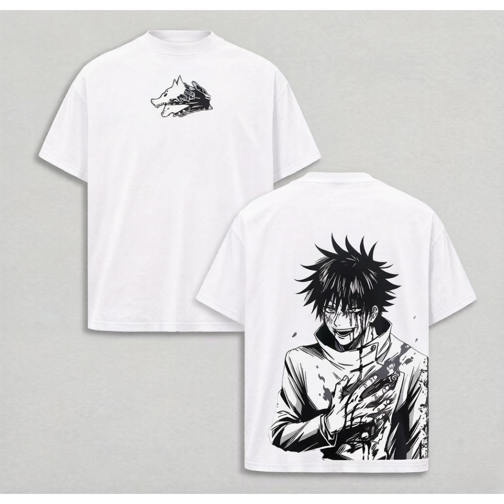 Fushiguro Megumi Anime T Shirt Jujutsu Kaisen Y2k Cotton T-shirt For Men's Clothing Casual Short Sleeve Tees Tops