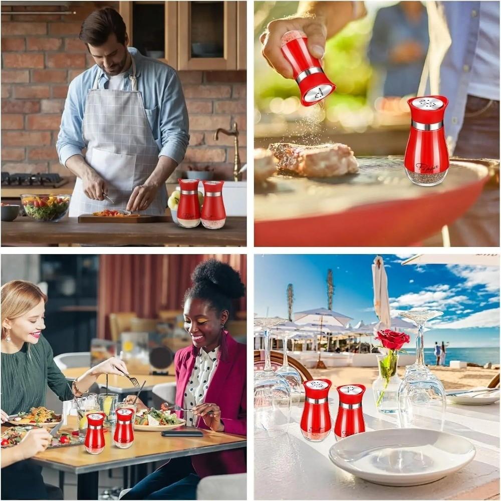 2Pcs Sealed Salt Pepper Shake Bottle Moisture-proof Sugar and Salt Container Home Cooking