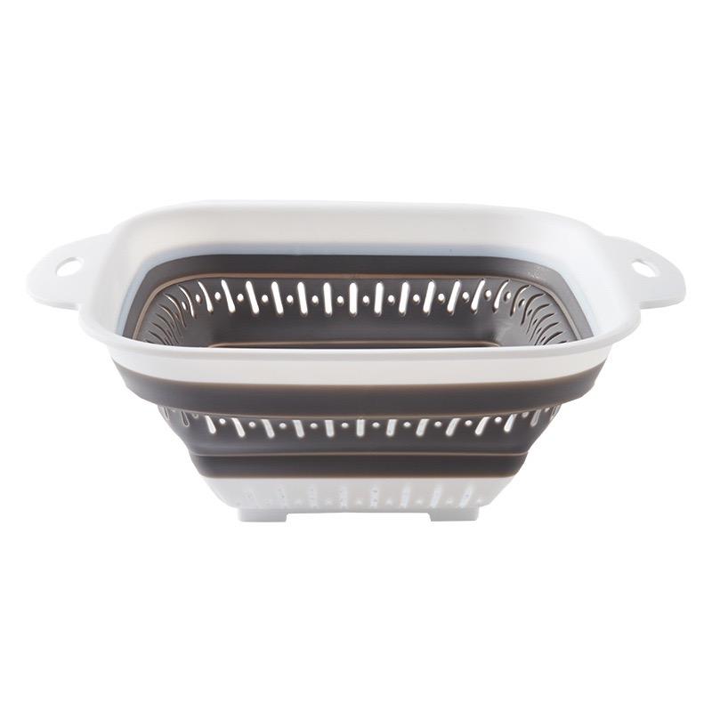 JOYBLISS Collapsible Silicone Kitchen Storage Basket Multi-use Fruit Vegetable Drainer Foldable Kitchen Bar Draining Colander Organzier