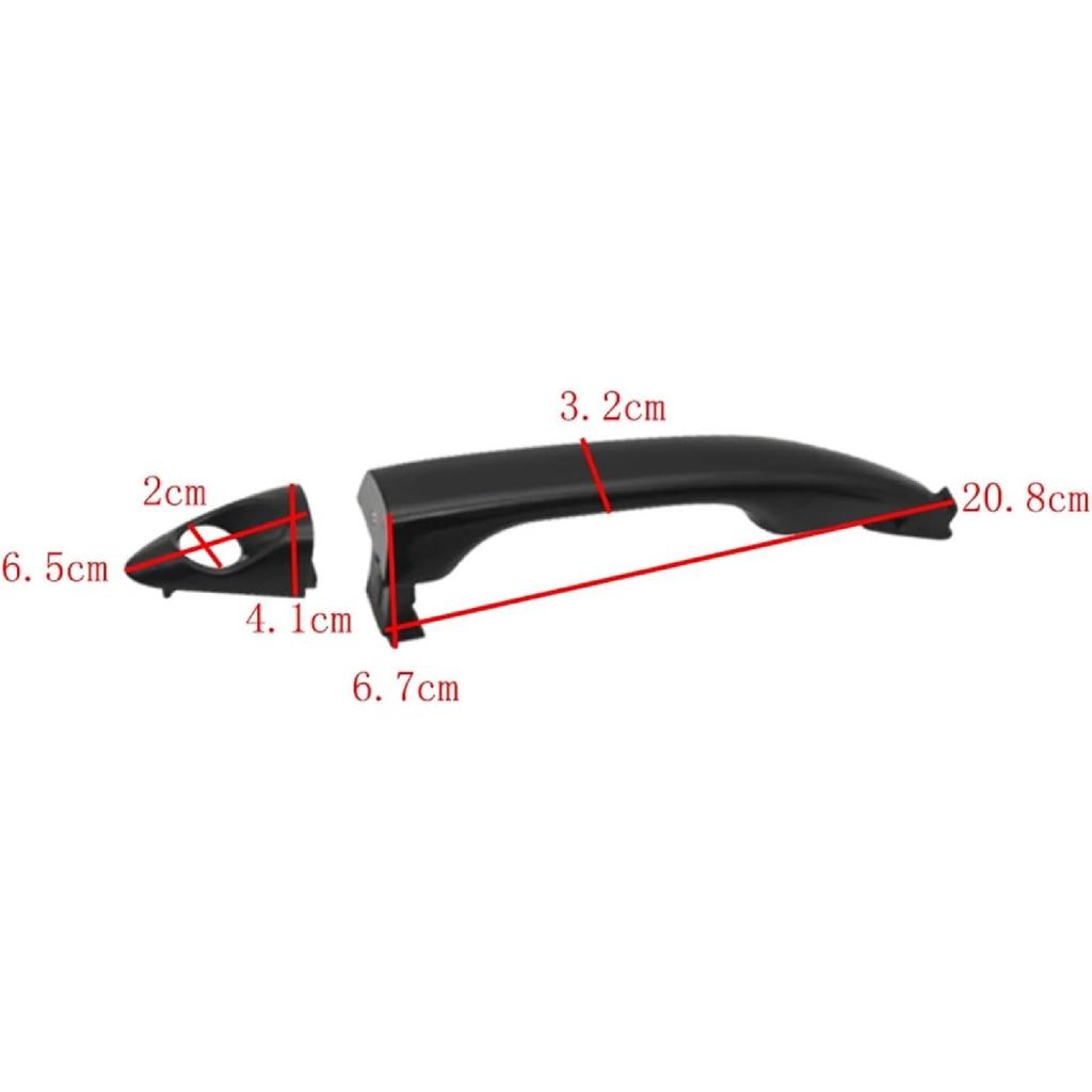 Outside Car Door Handle Compatible with Hyundai I10 Grand I10 X 2014 2015 2016 2017 2018 FR82651-B4000 FL82661-B4010 FL82652-B4000 R(1PC Front Right)