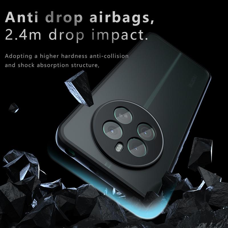 Stoßfeste transparente Telefonhülle aus Acryl für Realme 12 5G 12X 12 Plus-Rüstung Hartschutz-Rückseitenabdeckung Stoßstange