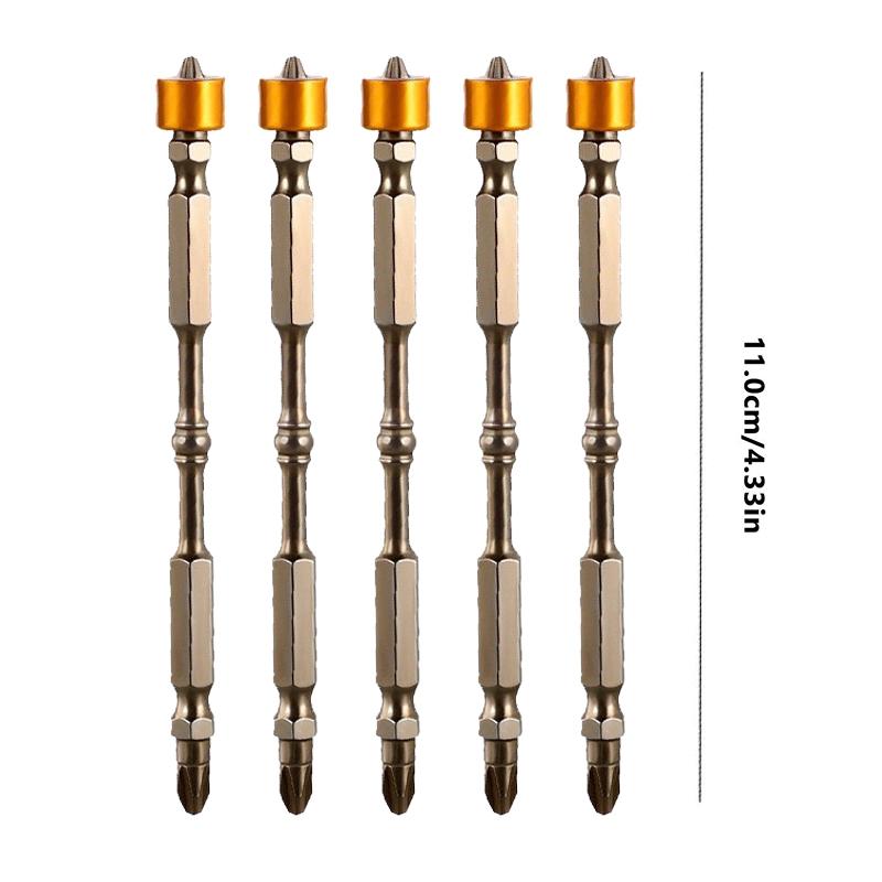 10/1PCS PH2 Magnetic Screwdriver Bits Phillips Hexagonal Shank with Magnet Rings for Electric Screwdriver Plasterboard Drywall