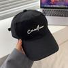 Trendy Letter Design Pink Baseball Cap For Women With Round Top And Brim Bent