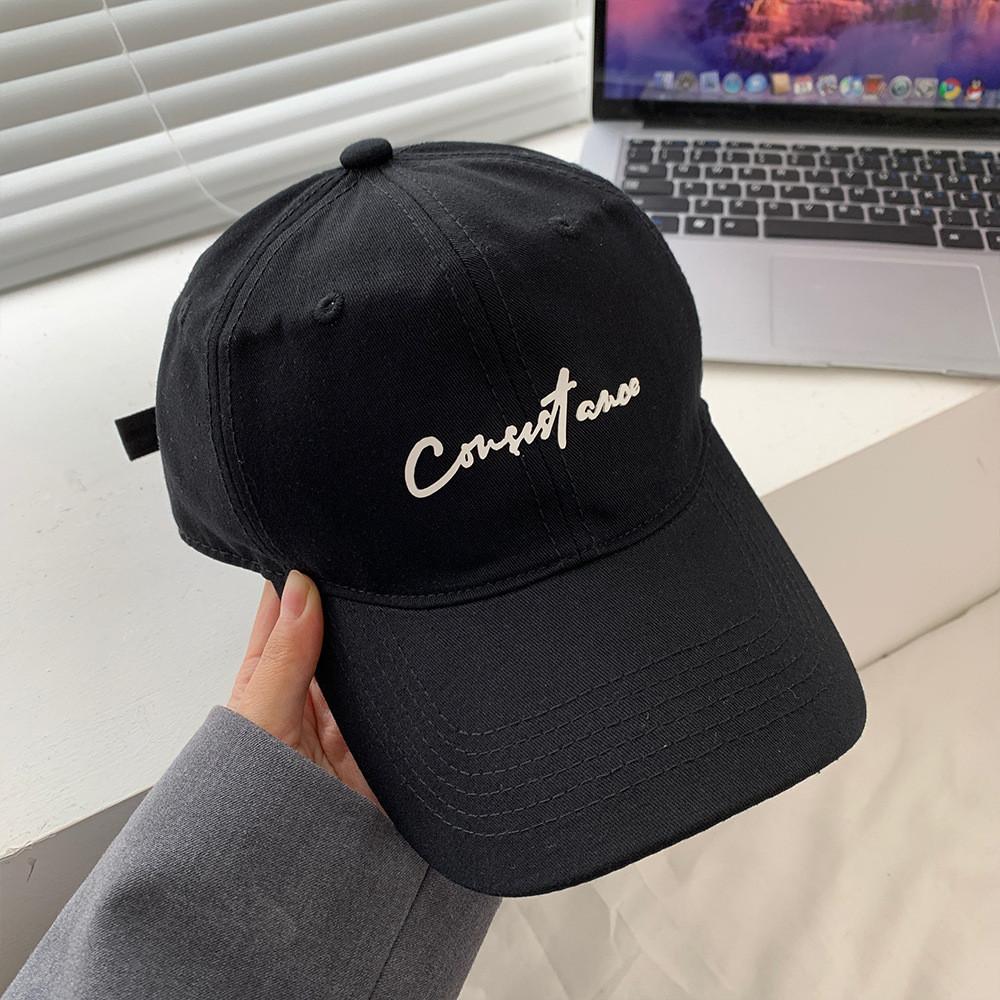 Trendy Letter Design Pink Baseball Cap For Women With Round Top And Brim Bent