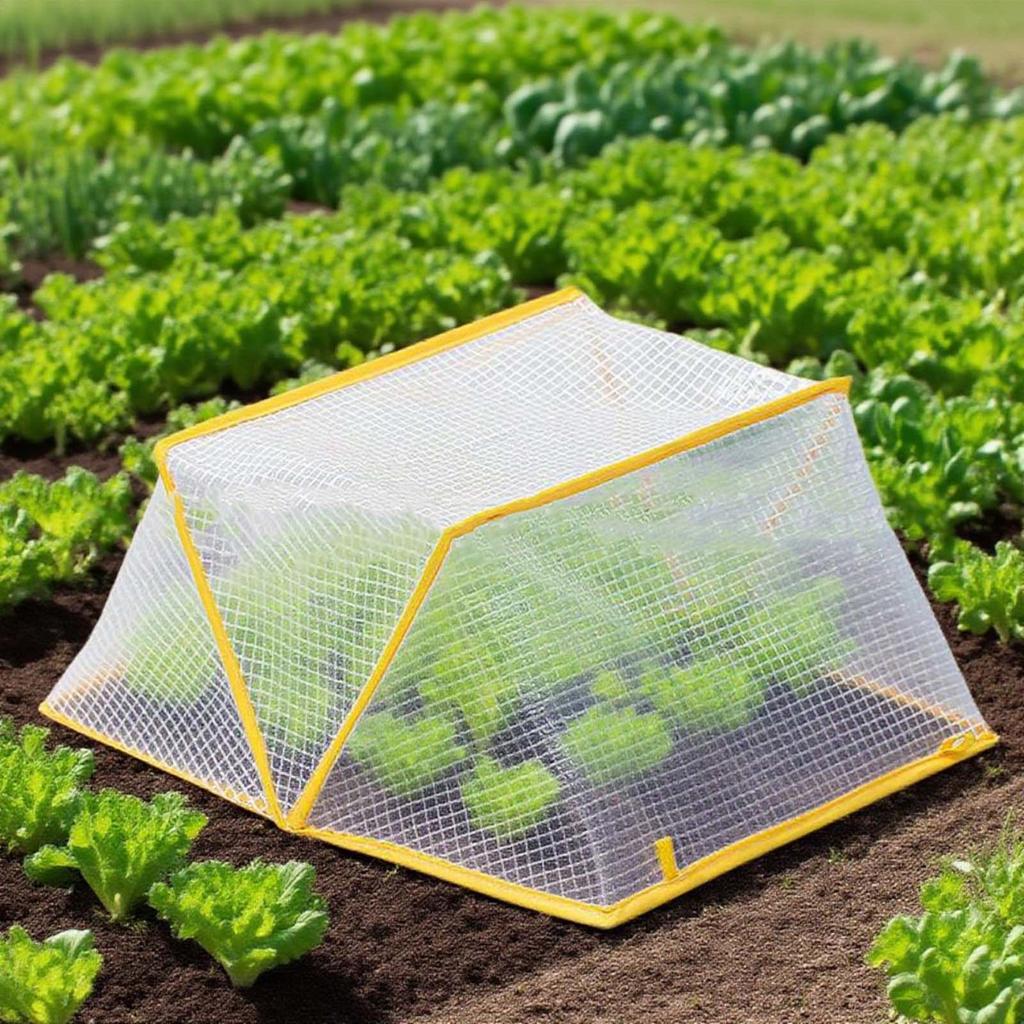 Foldable Garden Plant Cover Seedling Greenhouse Protective Frame Nursery Cold Protection Cover 80x34x35cm