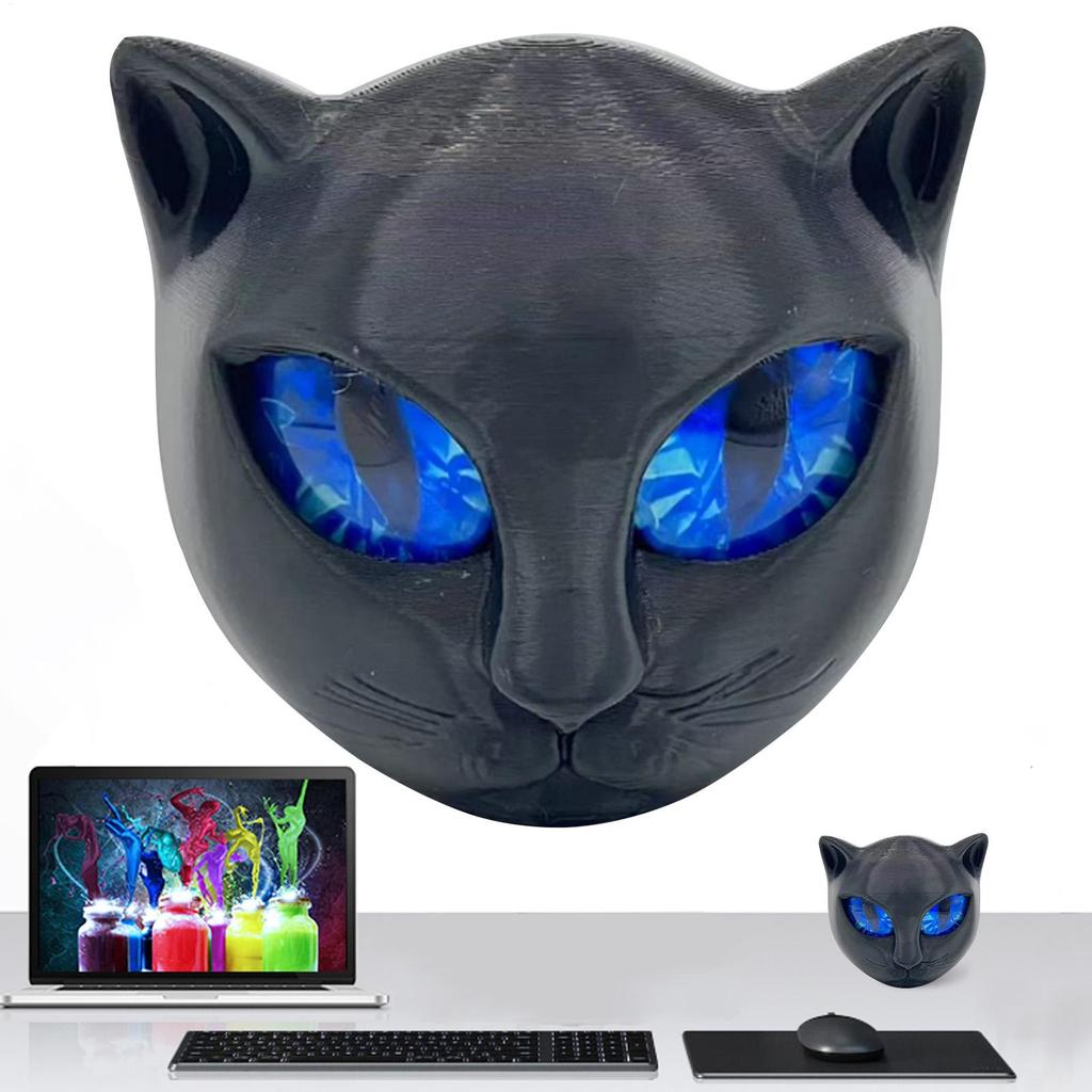 Cat Statues Home Decor Small Cat Figurines Cute Kitten Animal Ornament Souvenir for Bookshelf Bedside Table Halloween Friend