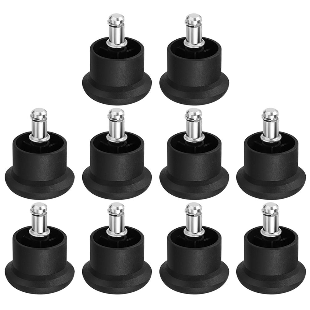

10 Pcs Black Reinforced Floor Protector Anti Scratch Chair Leg Pads Furniture Casters Stopper Rolling Glide Stationary Plugs чорний