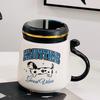 Cute Cartoon Animal with Lid with Lid with Lid with High Temperature Resistance and High Appearance Ceramic Cup Souvenir Gift Mug