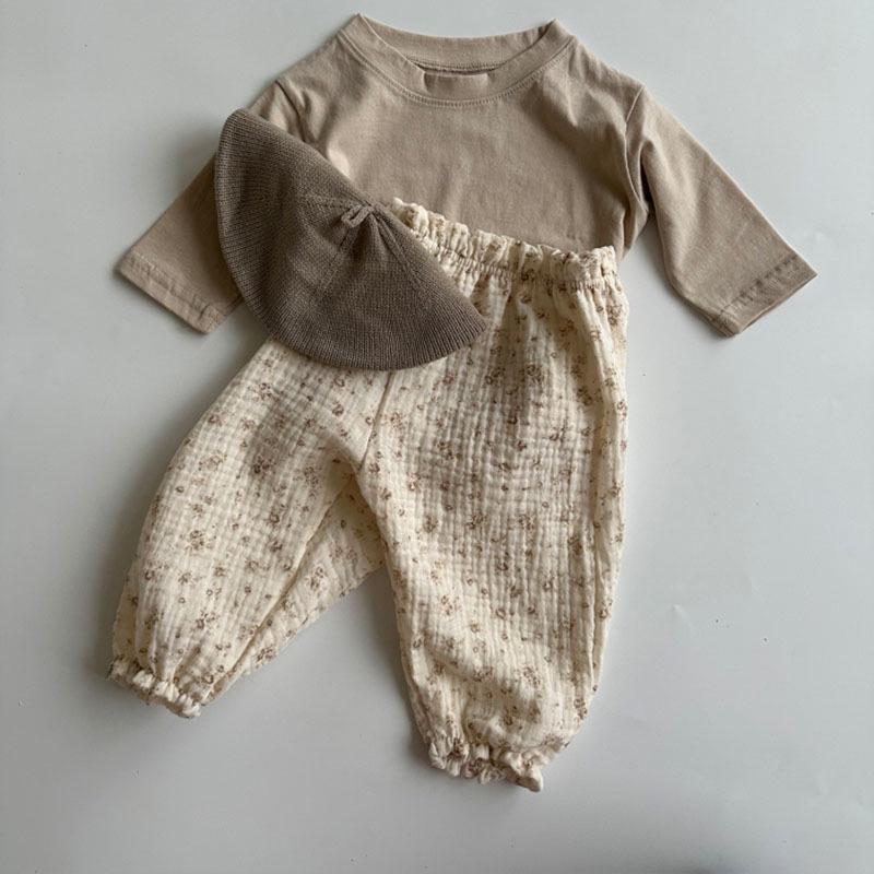 Korean Style Baby and Toddler Summer Floral Lantern Pants