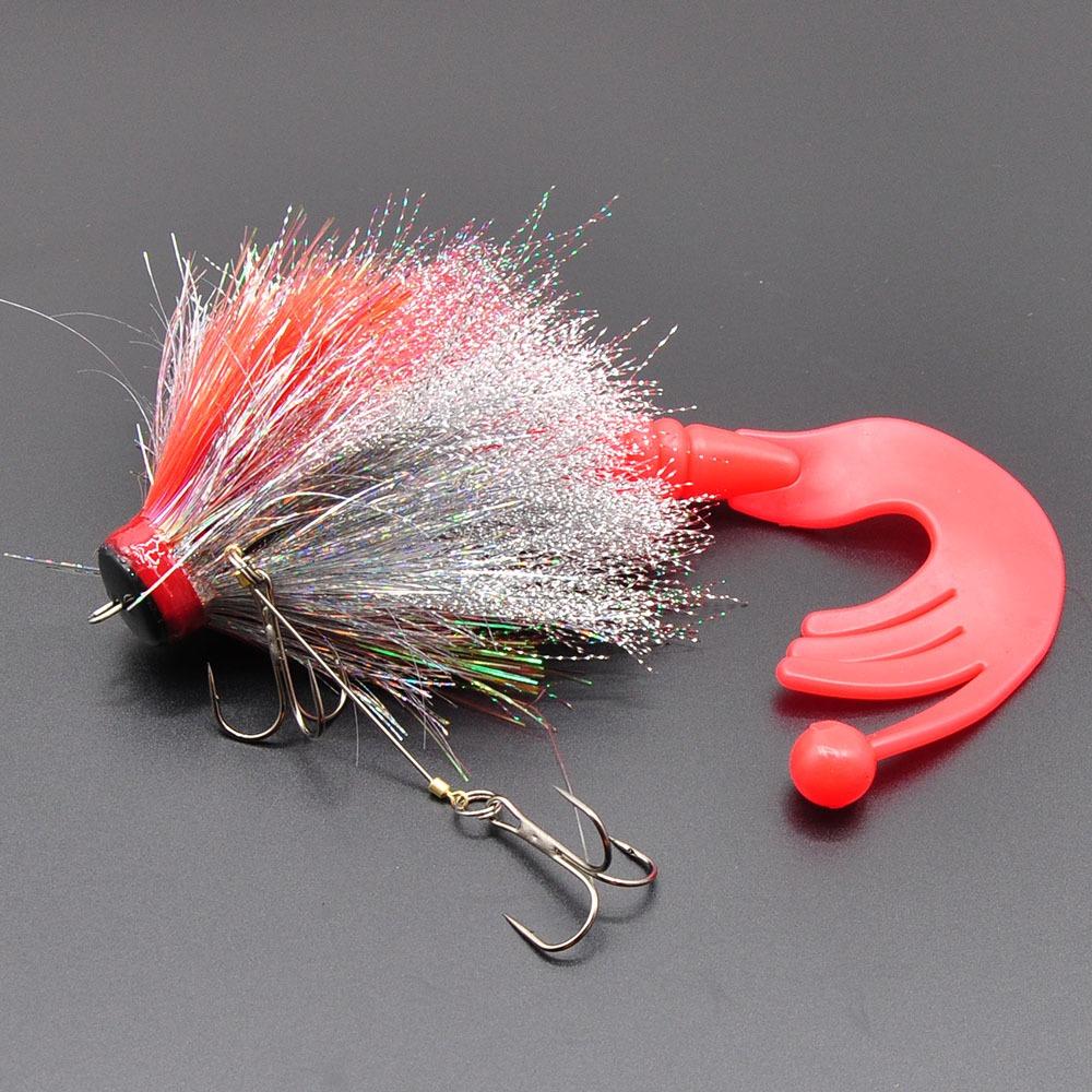 

Simulation Design Bionic Deer Hair Lure Bionic Material Sea Fishing Bait Boat Fishing белый