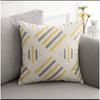 Geometric Pillowcase, Yellow and Gray Geometric Peach Skin Velvet Printed Pillow Cushion Cover, Sofa Car Backrest