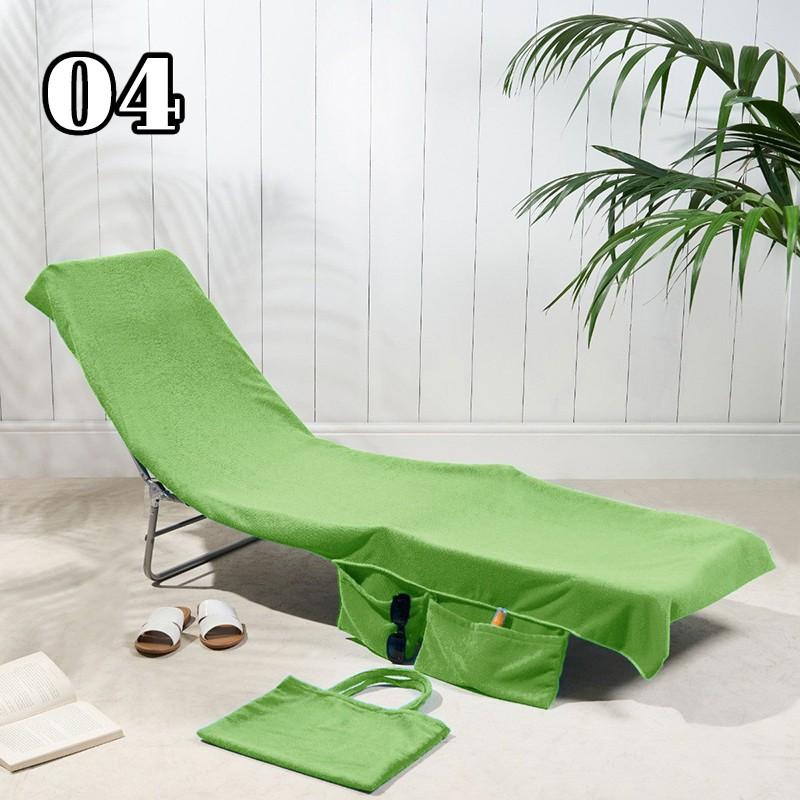 1PC Microfiber Beach Chair Cover Lounge Towel Cover Quick-drying Beach Towel Outdoor Towel with Pocket For Pool Hotel Garden