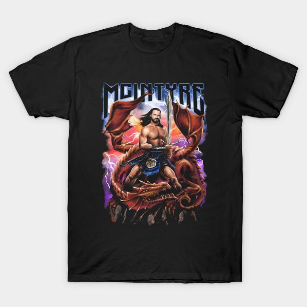 

Men Black Print T-shirt Drew Mcintyre Scottish Warrior Medieval Metal Poster No-Cut Transfer Paper Print Cotton Tshirt 3XL чёрный