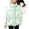 Children's Candy Color Sleeveless Vest with Warm Wide Shoulder Design for Outdoor Wear