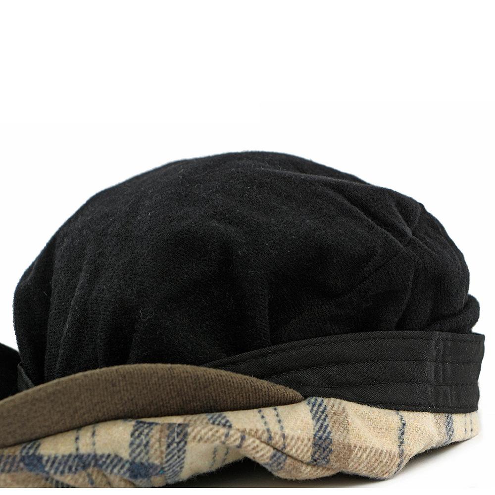 Autumn Winter Velvet Warm Cap Men Octagonal Cap British Vintage Plaid Cap Newsboy Cap