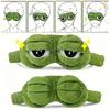Maschera per dormire a forma di rana 3D Ombretto naturale per dormire Uomini Donne Cartone animato creativo Morbida Portatile Benda da viaggio Ufficio Cerotto per occhi