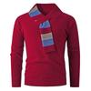 Men's Sweater Fashion Color Matching Personality V-neck Casual Knitted Bottoming Shirt