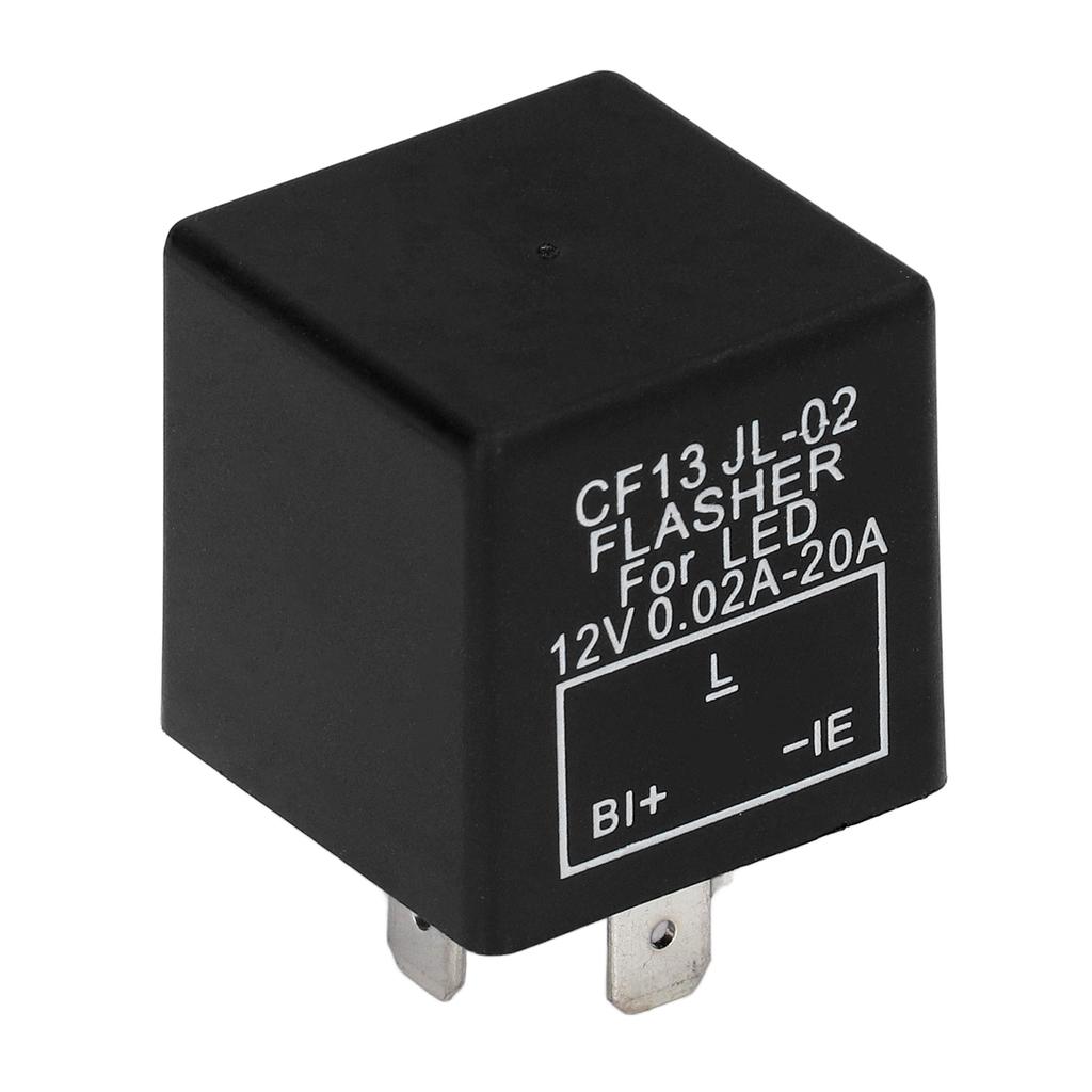 3 Pin Electronic Flasher Relay LED Turn Signal Light Control Flasher Normally Open DC 12V