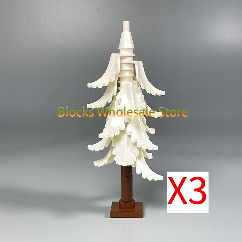 MOC Christmas Gift Present Assembly Toy Small Particle Building Block Set Christmas Tree Fir Tree Scene Desktop Ornament