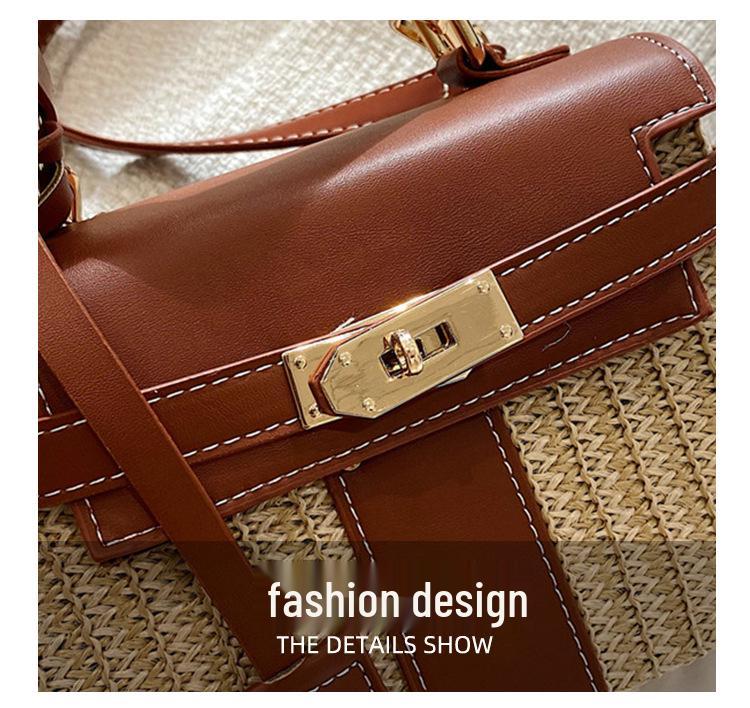 2025 Kelly Bag: Trendy Women's Straw Woven Crossbody for Seaside Vacations and Beach Outings