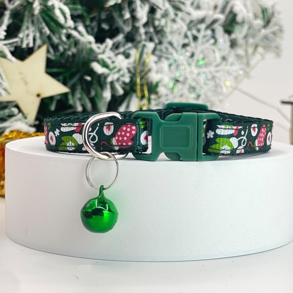Christmas Safety Buckle Dog Collars Snowflake Tree Christmas Pet Collar Adjustable Collar Cat Collar Pet Accessories Wholesale