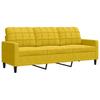 2 Piece Sofa Set with Cushions Yellow Velvet