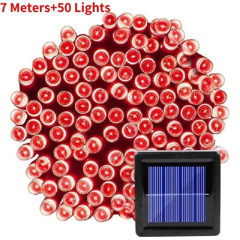 Outdoor Solar Christmas String Lights With Remote Warm White Blue Colorful Waterproof Design