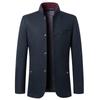 Men’s Autumn & Winter Business Woolen Jacket - Stand-up Collar, Thickened Fashion Coat for Middle-Aged
