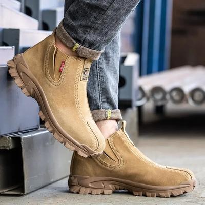 Leichte Herrenschuhe mit Stahlkappe, durchstichfest, zum Hineinschlüpfen, Y2k-Mode, klassisch, neu, Herrenstiefel, Angebote, lässig, Retro, originell