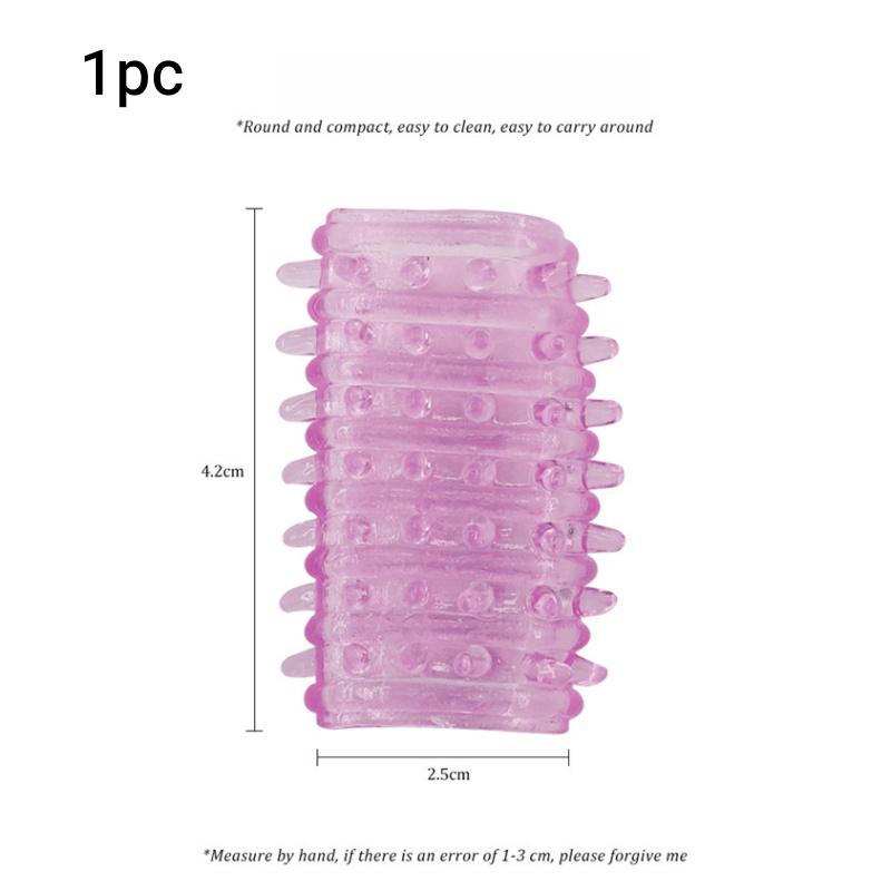 Masażer pochwy Rękaw na palec Pierścienie na penisa Zabawki erotyczne dla kobiet i mężczyzn Kolce Kropkowane Powiększ Prezerwatywy Stymulacja Produkty erotyczne