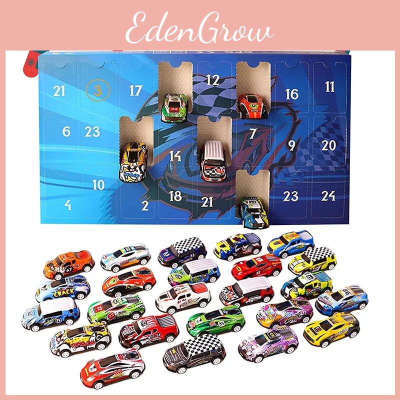 Advent Calendar Countdown Toy Cars Set For Kids Featuring 24 Unique Collectible Designs