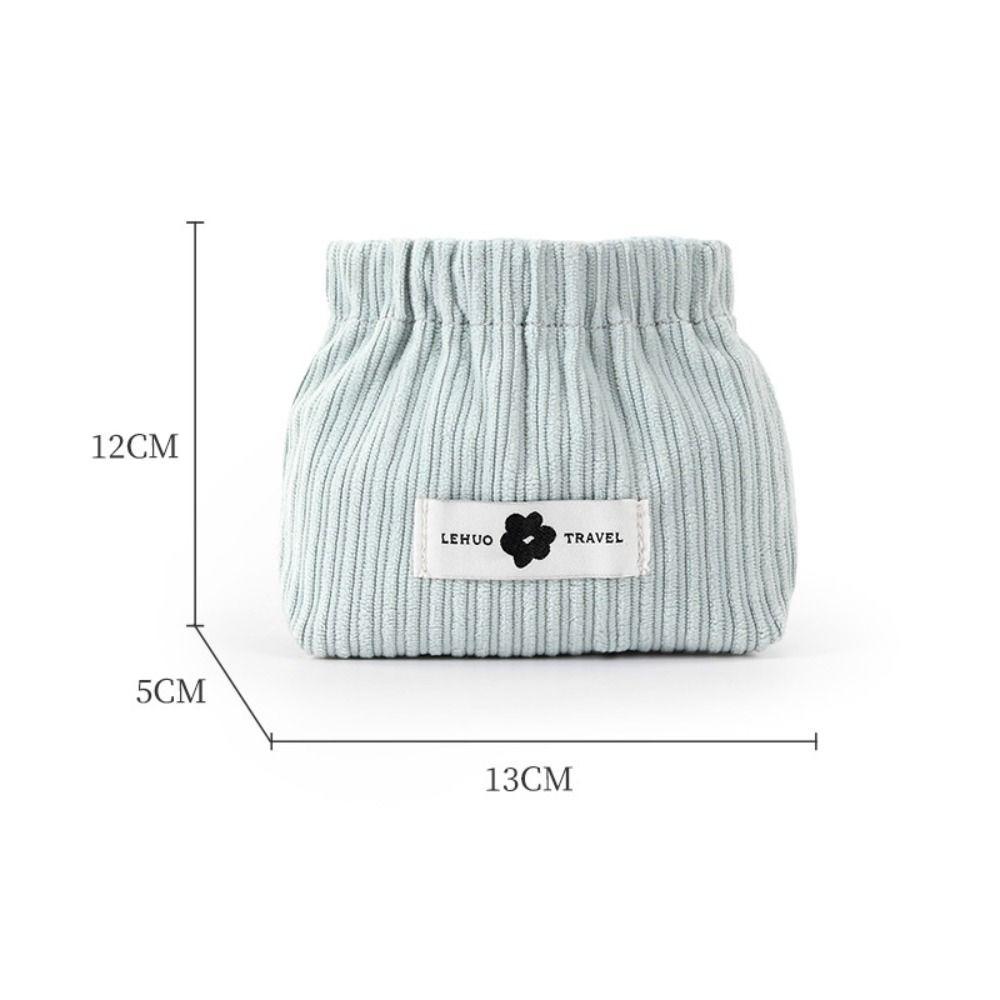 Fashion Mini Shrapnel Bag Corduroy Soft Lipstick Purse Solid Color Coin Purse Travel