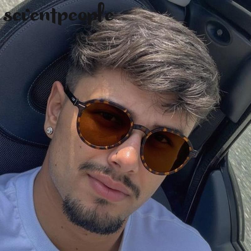Vintage Round Polarized Sunglasses Men  Luxury Brand Classic Trendy Punk Driving Sun Glasses For Male Outdoor Shades UV400