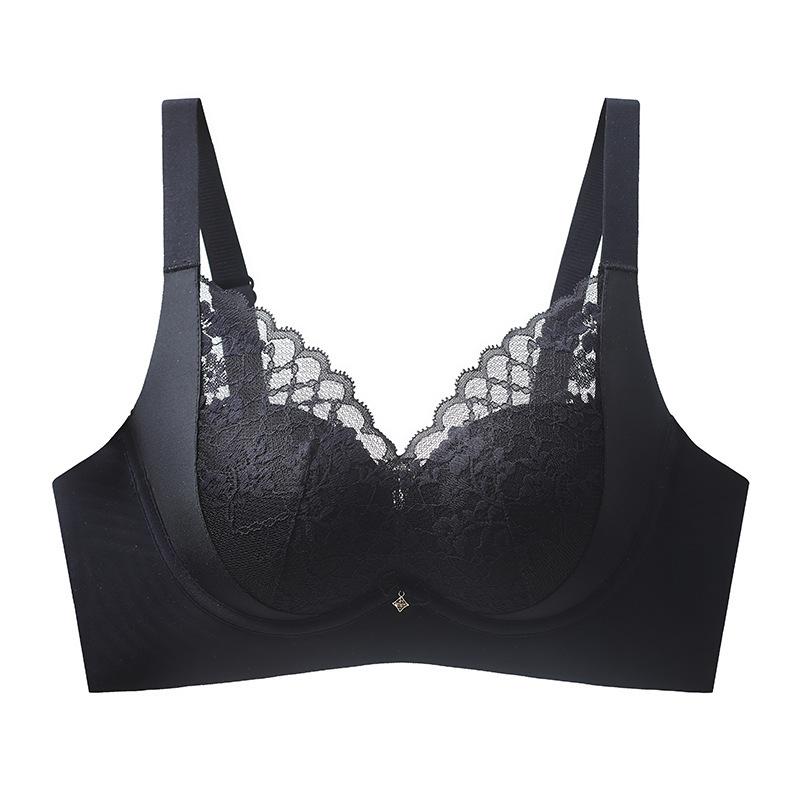 Gather Bra Women's Breathable Hole Cup Push Up Lace Adjustable Bra